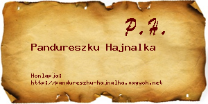 Pandureszku Hajnalka névjegykártya